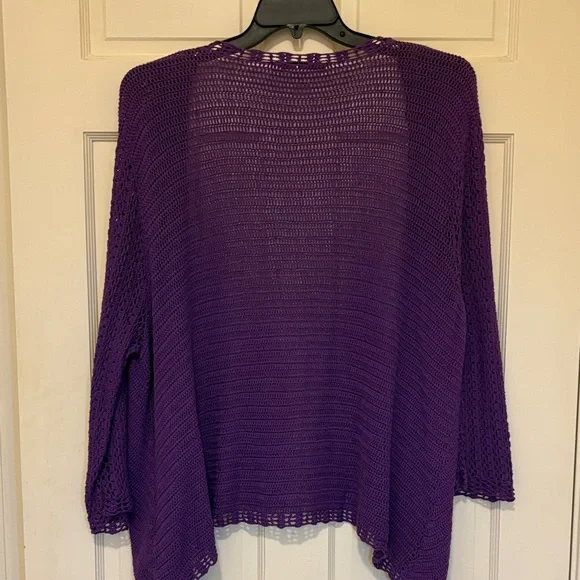 Purple Women's Cardigan - Picture 4 of 4